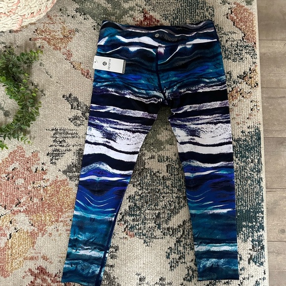 New Apana Women's Vibrant Multi Color Patterned Athletic Yoga Pants Leggings - Picture 2 of 14